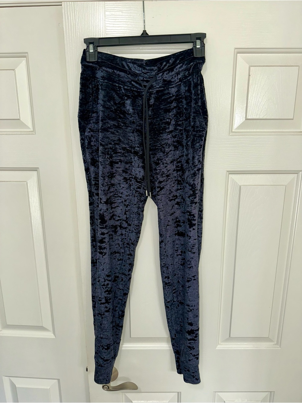 lululemon athletica Black Crushed Velvet Joggers